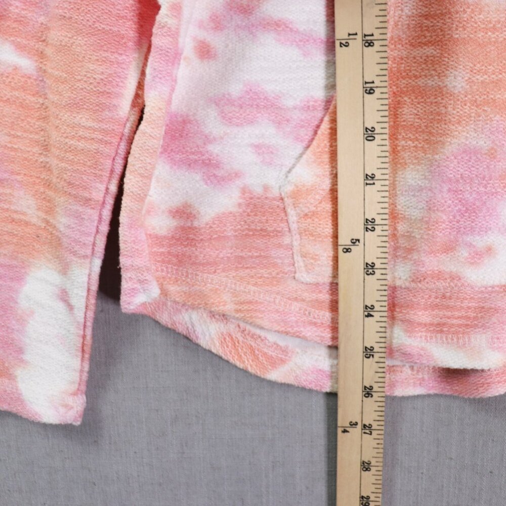 Southern Spirit Hoodie Sweatshirt Women S Coral Pink Tie Dye Terry Pullover New - Picture 7 of 10